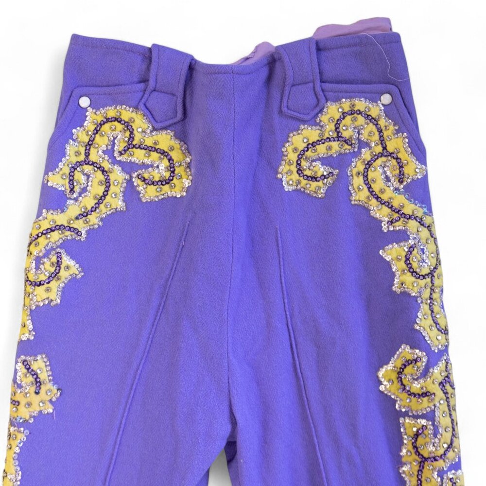 Vintage 1950s Rodeo Queen Western Suit – Custom Purple & Gold Sequin - Picture 9 of 17